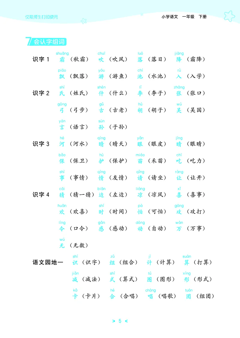 26春53天天练一下人教语文增值资源《单元归类知识汇总》_2026春人教语文53单元知识归纳总结