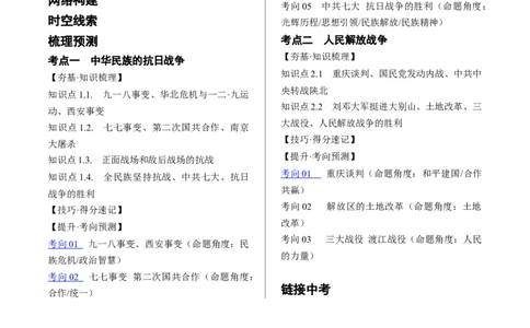 （讲义）专题12中华民族的抗日战争与人民解放战争（原卷版）_8历史中考复习_2024年中考复习资料_一轮复习资料_完课件+讲义+练习2024年中考历史一轮复习讲练测（全国通用）