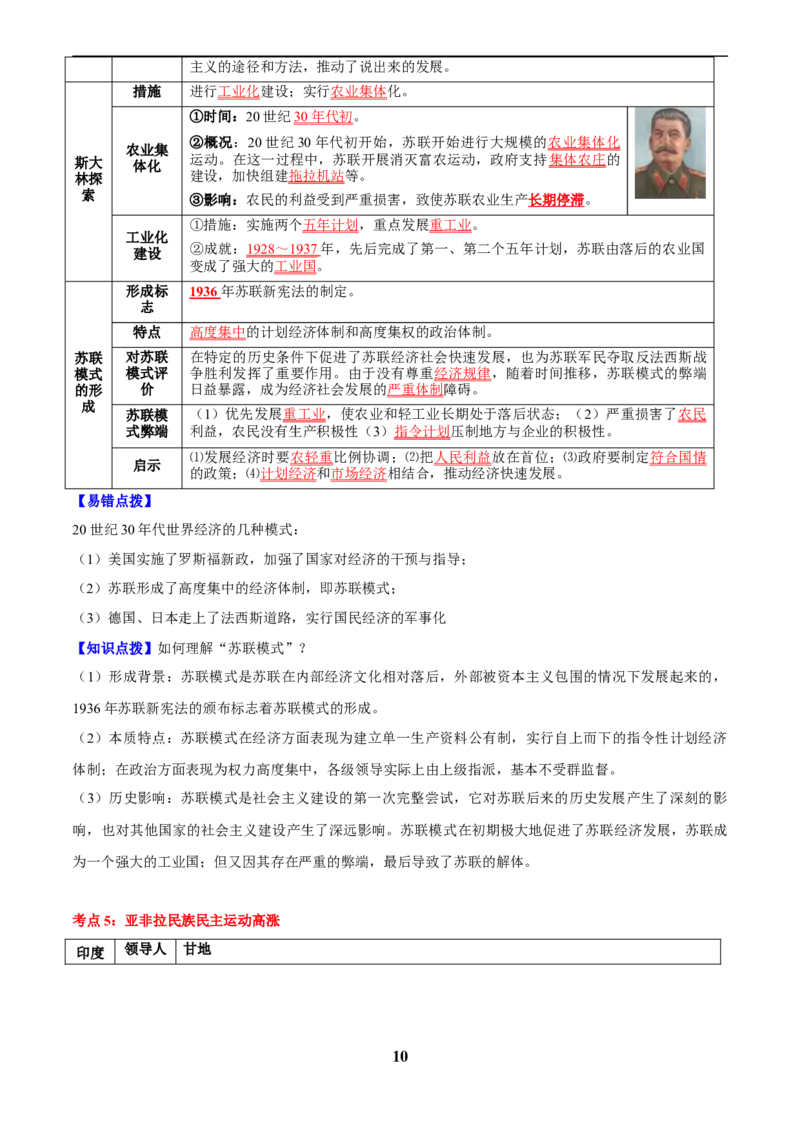 主题13现代世界(历史时空+热词背诵+考点梳理+素养导向+命题预测)_中考历史资料合集_中考历史专题复习讲义资料（可下载打印）