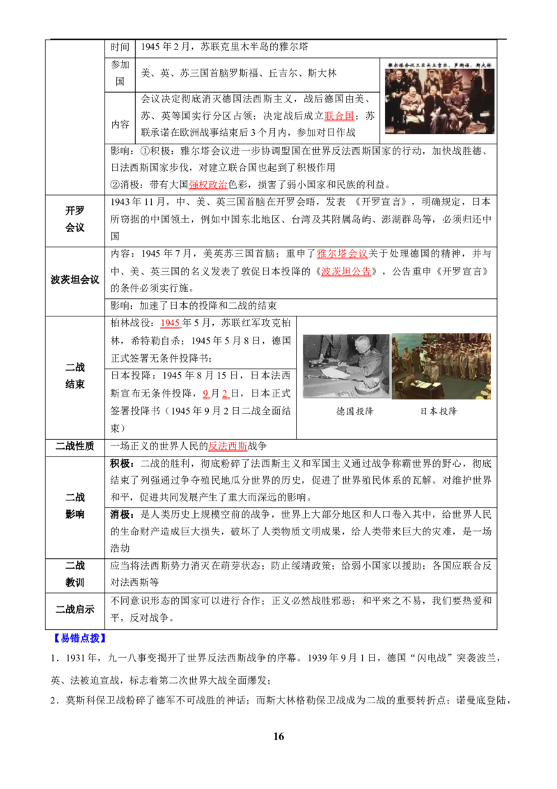 主题13现代世界(历史时空+热词背诵+考点梳理+素养导向+命题预测)_中考历史资料合集_中考历史专题复习讲义资料（可下载打印）