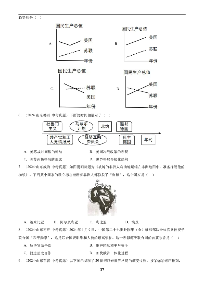 主题13现代世界(历史时空+热词背诵+考点梳理+素养导向+命题预测)_中考历史资料合集_中考历史专题复习讲义资料（可下载打印）