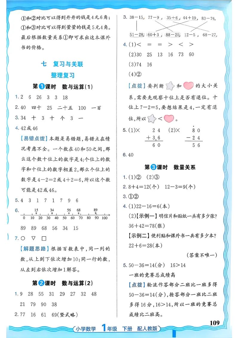 2026春人教版1年级下册王朝霞活页同步练习册_2026春小学教辅大合集_8-26春《王朝霞》系列_02.2026春WZX活页同步练习册_26春数学人教