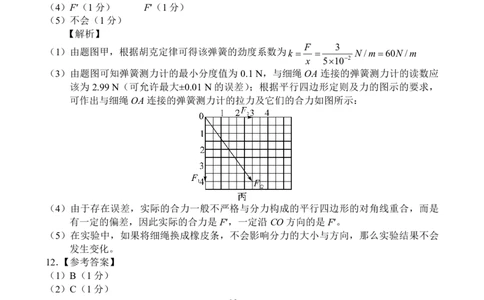 高一物理参考答案_2024年12月试卷_1222河南省南阳市2024年秋期高一年级六校第二次联考_河南省南阳市六校联考2024-2025学年高一上学期12月月考物理试题