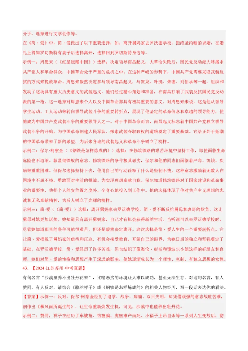 专题09名著导读（全国通用）（解析版）_中考复习资料_语数英物化_1语文中考复习_2026年中考复习（更新中）_好题汇编三年（2023-2025）中考语文真题分类汇编（全国通用）