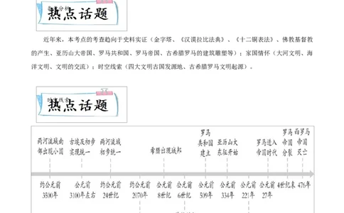 重难点12古代亚非欧文明（解析版）_8历史中考复习_2023年中考复习资料_专项复习_冲刺中考2023年历史时事热点抢分集训+重难点抢分攻略