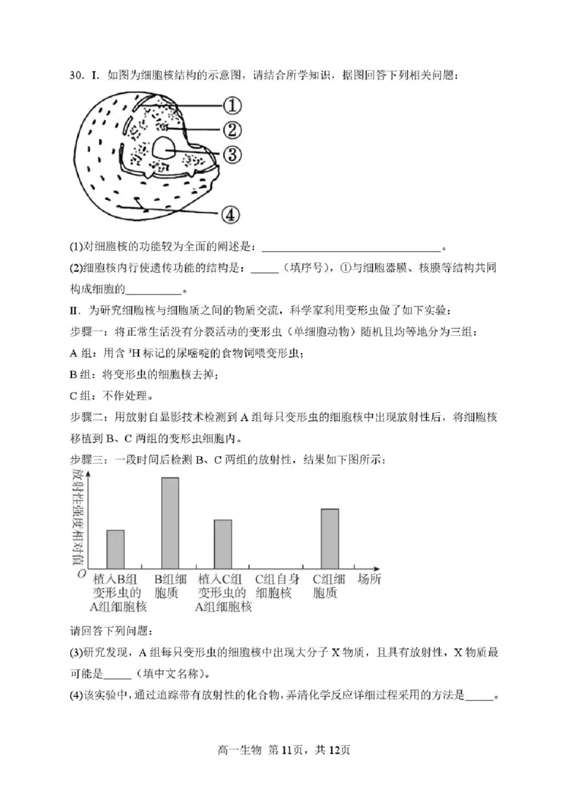 黑龙江省哈尔滨市第三中学校2025-2026学年高一上学期11月期中生物试题含答案_2025年11月高一试卷_251110河黑龙江省哈尔滨市第三中学校2025-2026学年高一上学期11月期中考试（全）