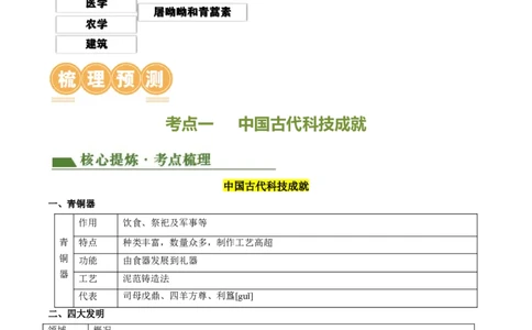 专题03古今中外科技成就（讲练）（解析版）_中考历史资料合集_中考历史二轮复习资料（全国通用）_配套讲练