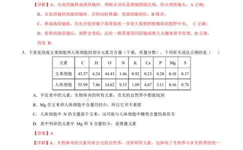 高一生物上学期第一次月考卷（四川专用）（全解全析）_2025年10月高一试卷_2510032025-2026学年高一生物上学期第一次月考