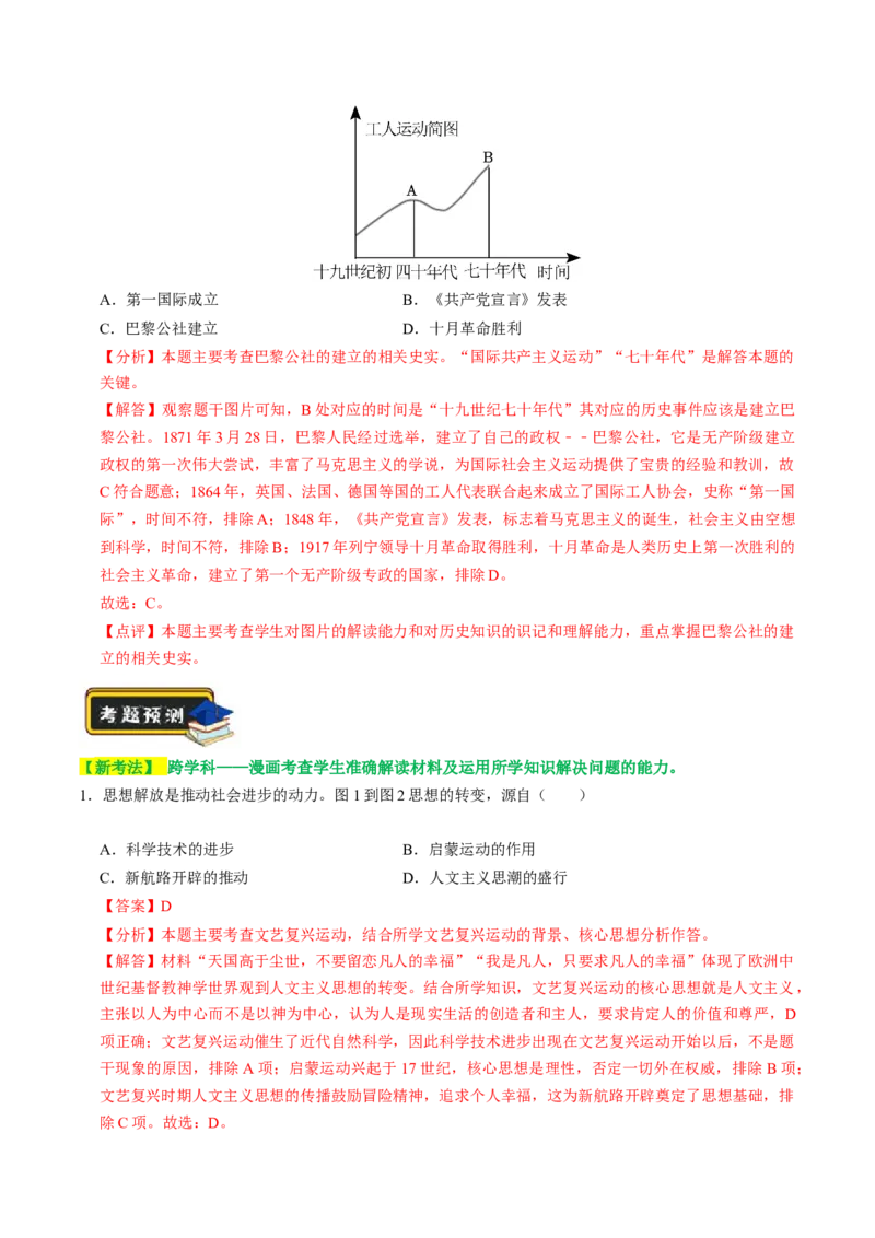 专题04古今中外思想解放运动（讲练）（解析版）_中考历史资料合集_中考历史二轮复习资料（全国通用）_配套讲练