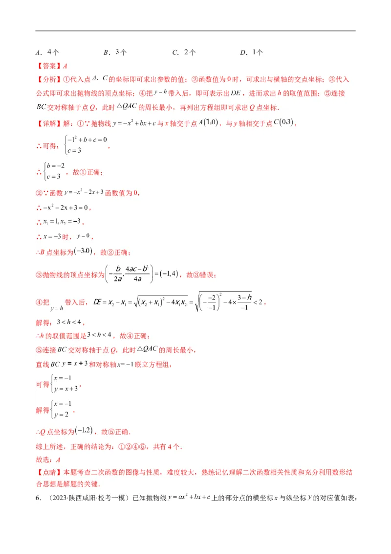 专题13一次函数、反比例函数、二次函数的图象与性质（重点突围）(解析版)_中考复习资料_语数英物化_2数学中考复习_2023年中考复习资料_专项复习
