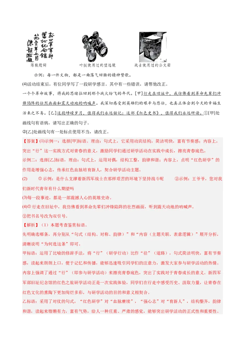 专题08综合性学习（全国通用）（解析版）_中考复习资料_语数英物化_1语文中考复习_2026年中考复习（更新中）_好题汇编三年（2023-2025）中考语文真题分类汇编（全国通用）