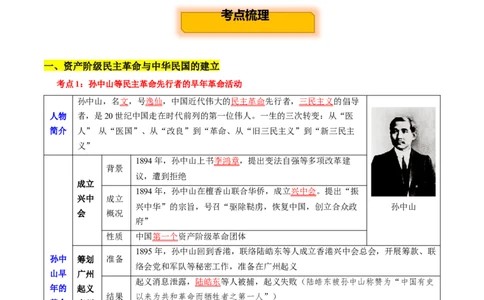 主题07旧民主主义革命时期(历史时空+热词背诵+考点梳理+素养导向+命题预测)_中考历史资料合集_中考历史专题复习讲义资料（可下载打印）