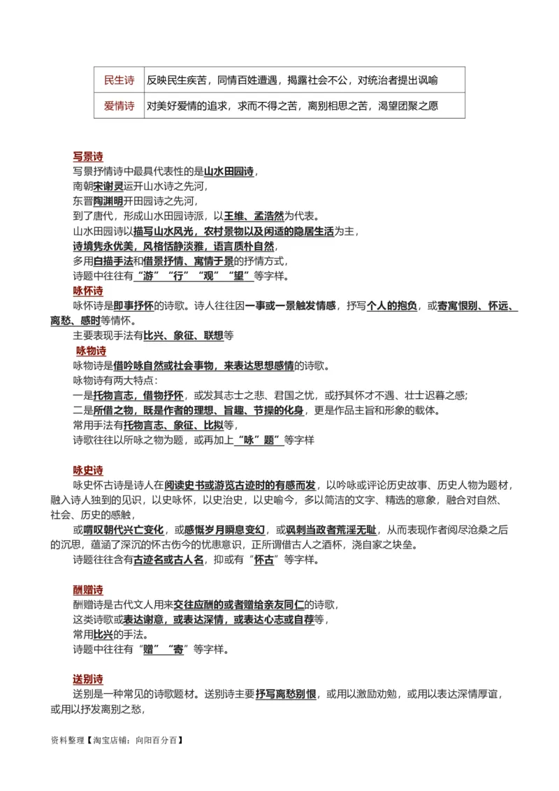 专题08古诗鉴赏-2024年中考语文一轮复习知识点全覆盖+考查趋势+思维导图+复习要点+解题方法_中考复习资料_语数英物化_1语文中考复习_2024年中考资料_一轮复习资料