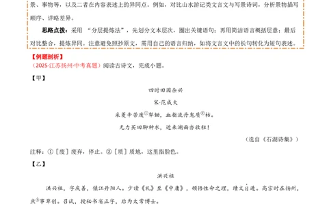 专题10：文言文阅读之文言文+古诗词对比阅读(讲义）原卷版_中考复习资料_语数英物化_1语文中考复习_2026年中考复习（更新中）_备战2026年中考语文一轮复习之古诗文专题（全国通用）