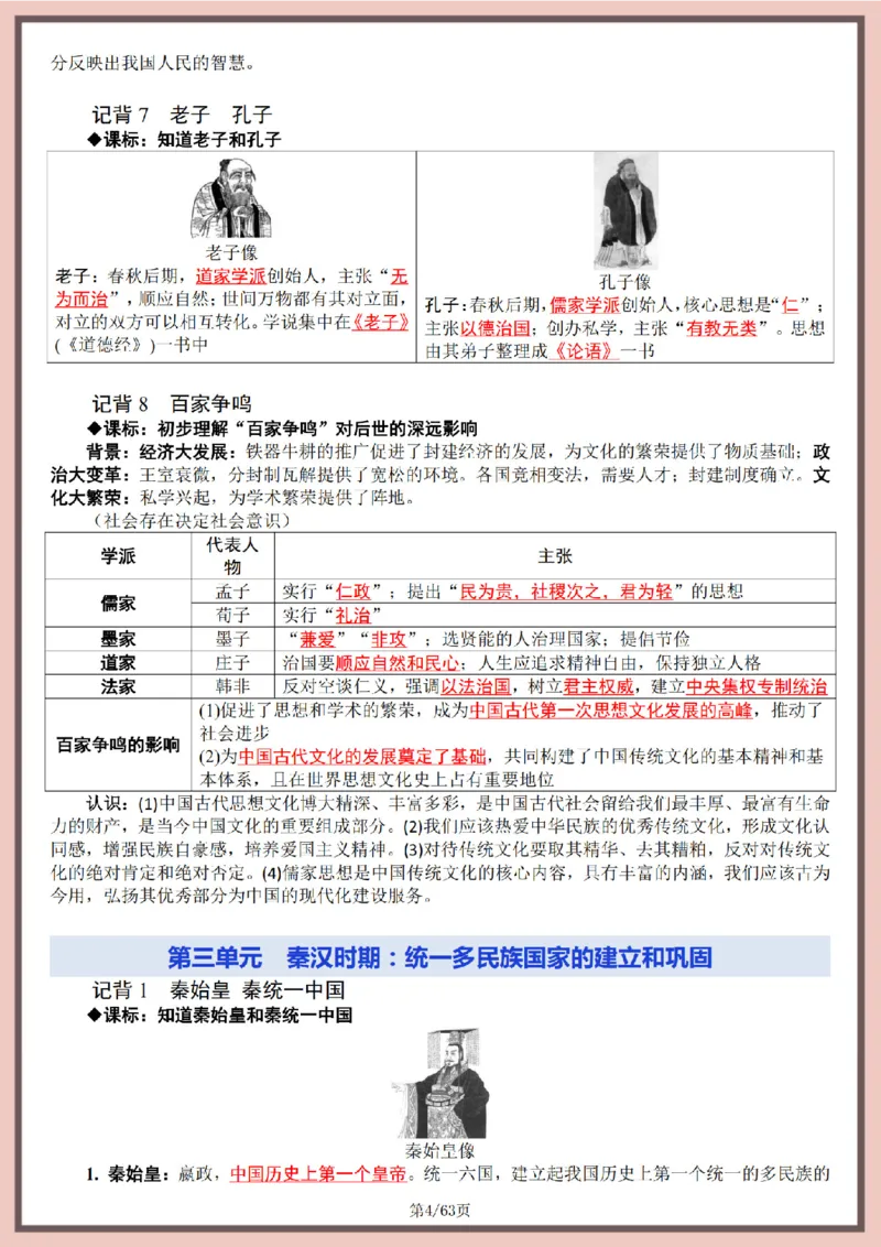 2026中考历史全六册复习提纲_中考历史资料合集