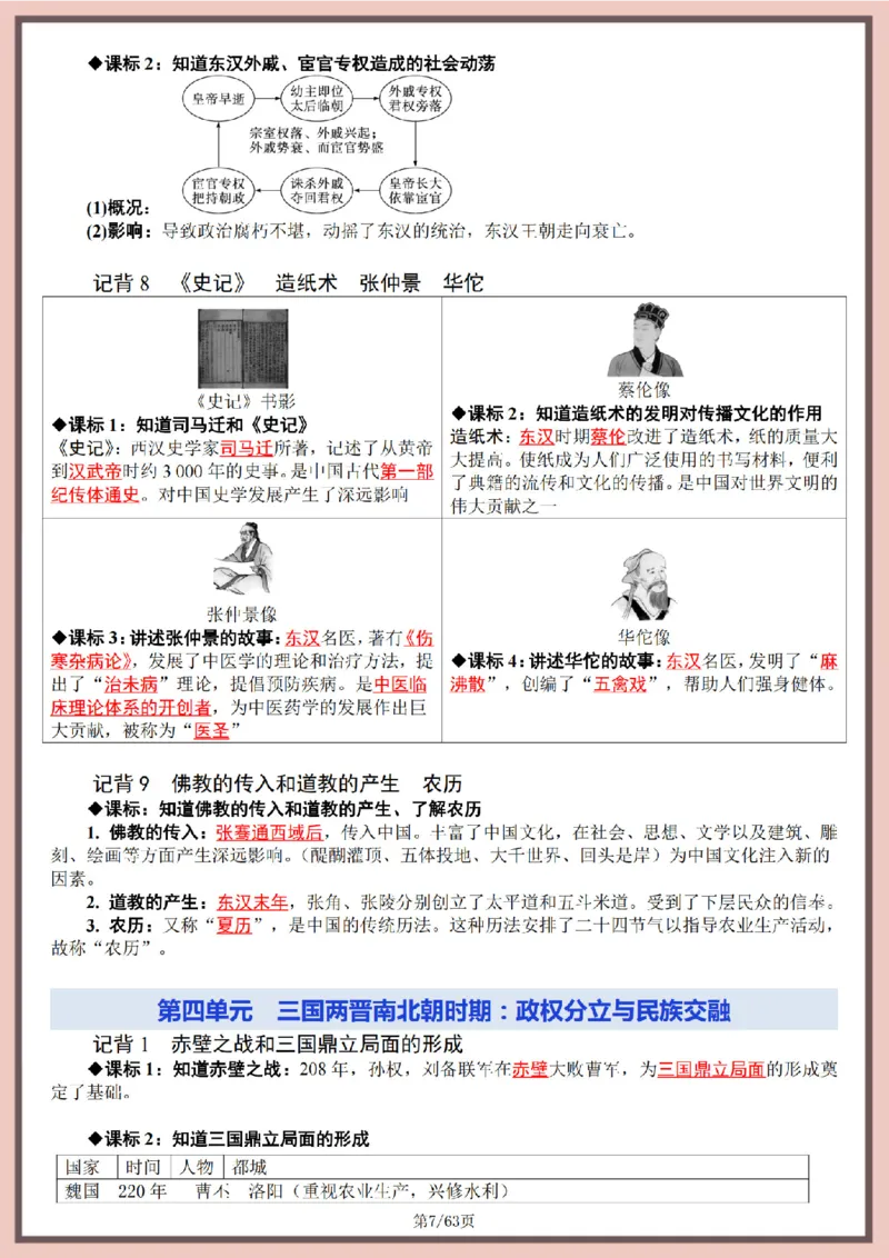 2026中考历史全六册复习提纲_中考历史资料合集