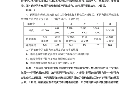 高中生物一轮复习专题训练：第29讲群落及其演替（word含解析）_新高考复习资料_2023年新高考复习资料_一轮复习_名师精选2023届新高考生物一轮复习专题训练卷(word版含解析）
