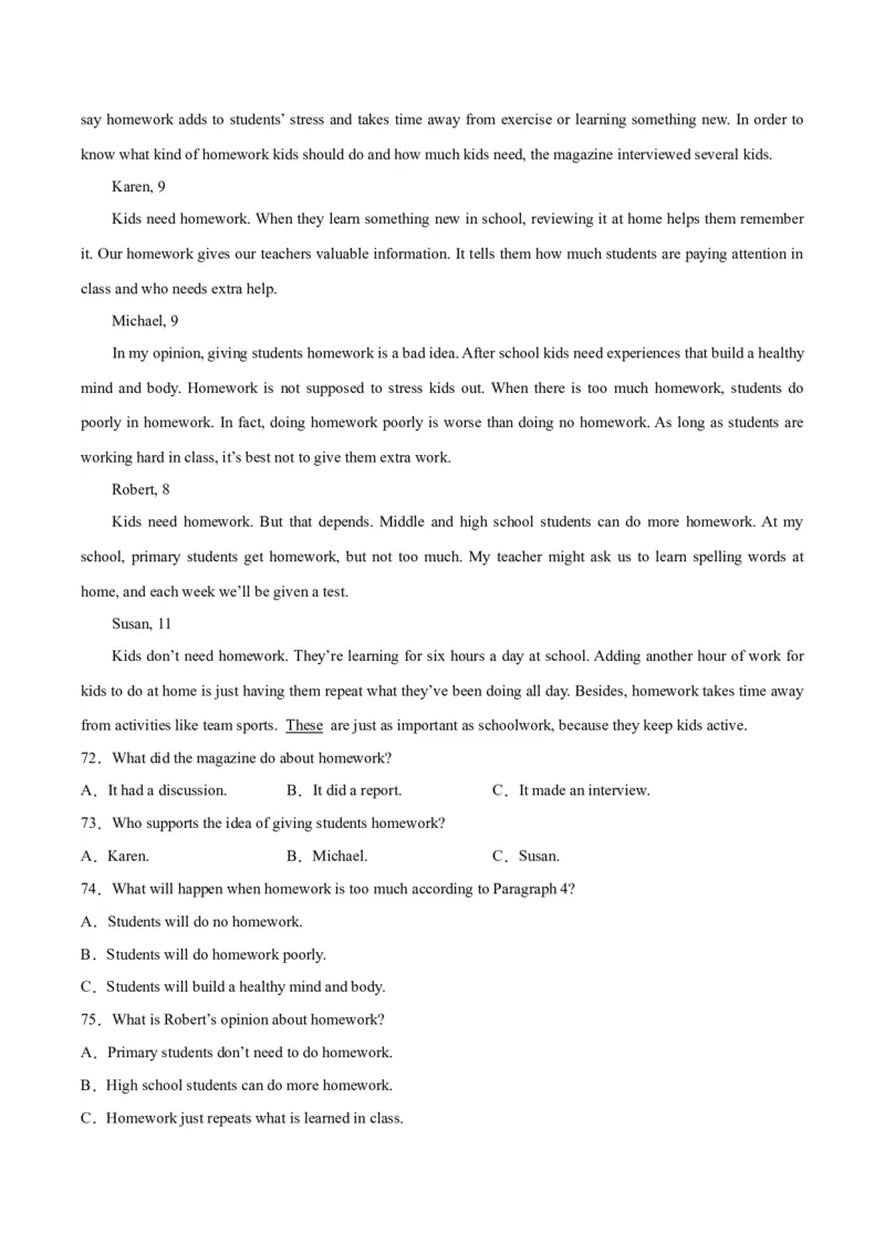专题20阅读理解考点3说明文（全国通用）（原卷版）_中考复习资料_语数英物化_3英语中考复习_2026年中考复习（更新中）