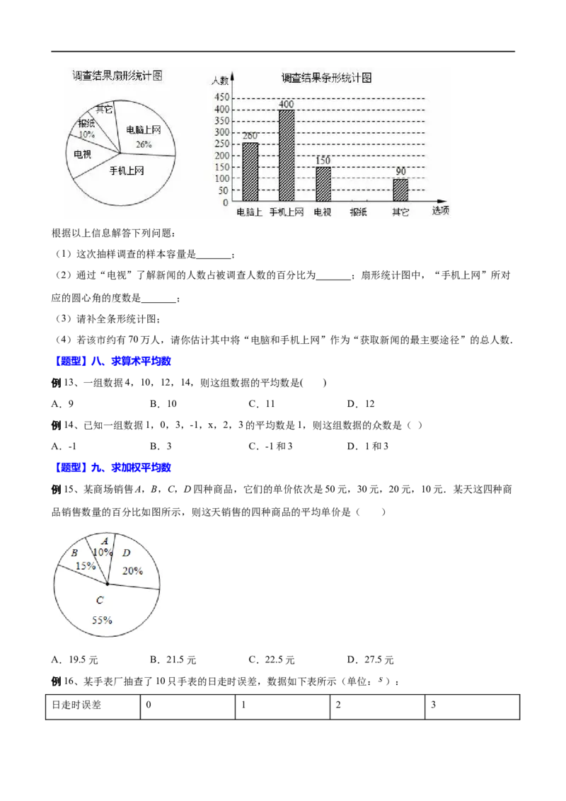 专题32统计(原卷版)_中考复习资料_语数英物化_2数学中考复习_2023年中考复习资料_一轮复习_备战2023年中考数学一轮复习之必考点题型全归纳与分层精练（全国通用）