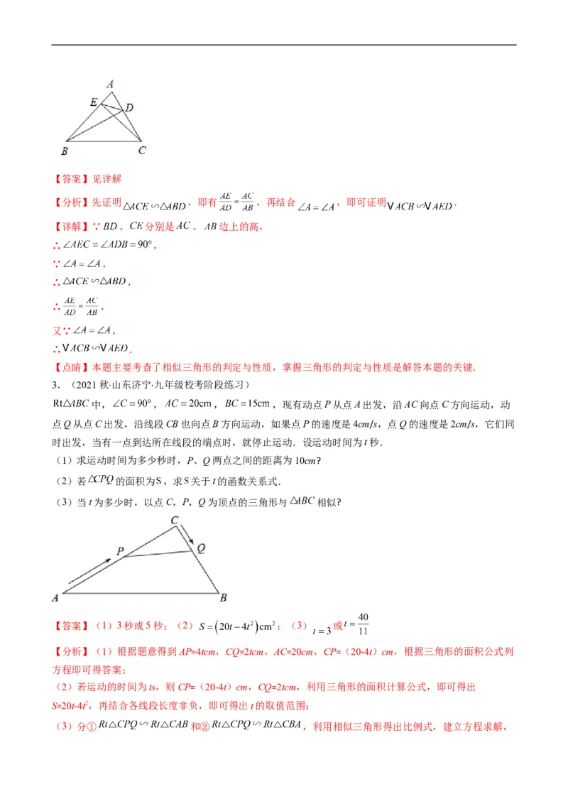 专题11相似三角形的综合问题（重点突围）(解析版)_中考复习资料_语数英物化_2数学中考复习_2023年中考复习资料_专项复习