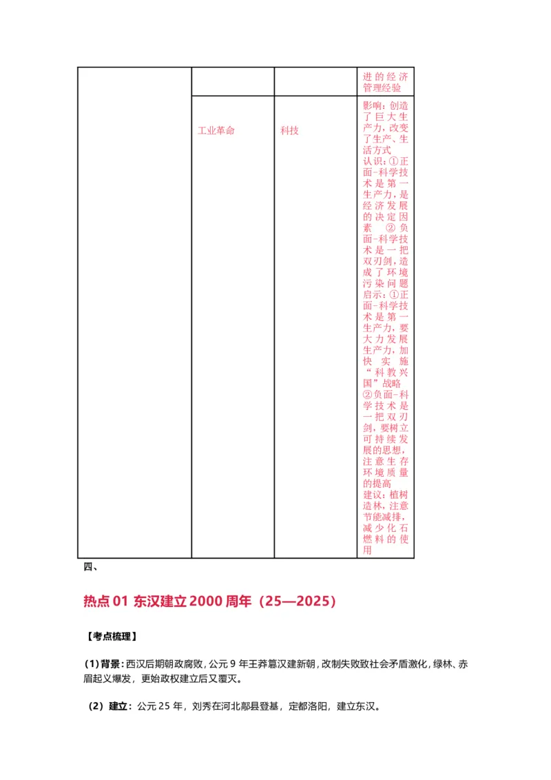 2025年中考历史提分秘笈及26个热点&nbsp;_中考历史资料合集_2025中考历史热点专题复习（可下载打印）