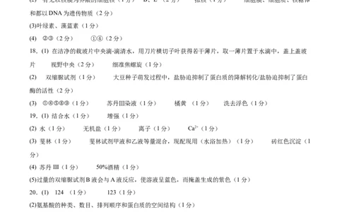 高一生物答案_2025年10月高一试卷_251029四川省泸州市泸县第五中学2025-2026学年高一上学期10月月考（全）_四川省泸州市泸县第五中学2025-2026学年高一上学期10月月考生物学试题含答案