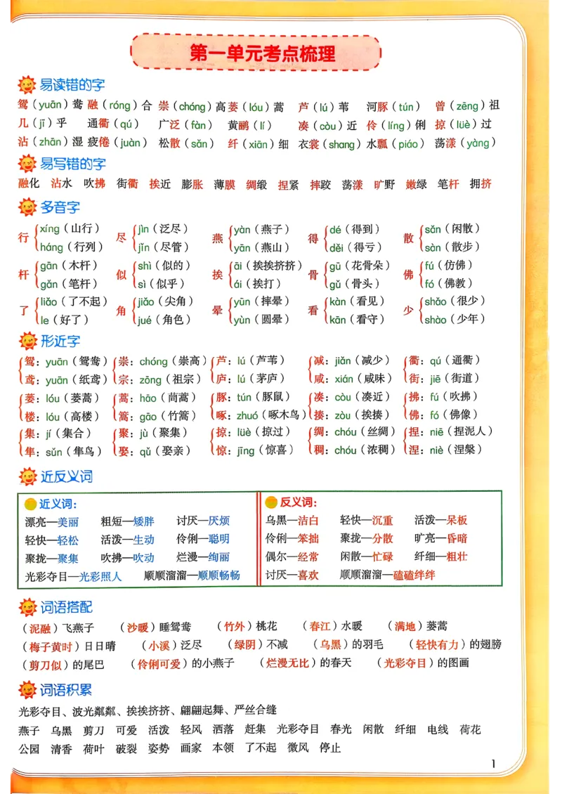 2026春三年级下册语文新版课堂笔记_小学《课堂笔记》数学语文英语1-6年级下册_小学语文《课堂笔记》1-6年级下册（26春）_小学语文《课堂笔记》1-6年级下册（26春）_3年级下册（26春）
