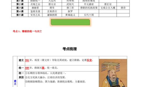 主题03隋唐时期(历史时空+热词背诵+考点梳理+素养导向+命题预测)_中考历史资料合集_中考历史专题复习讲义资料（可下载打印）