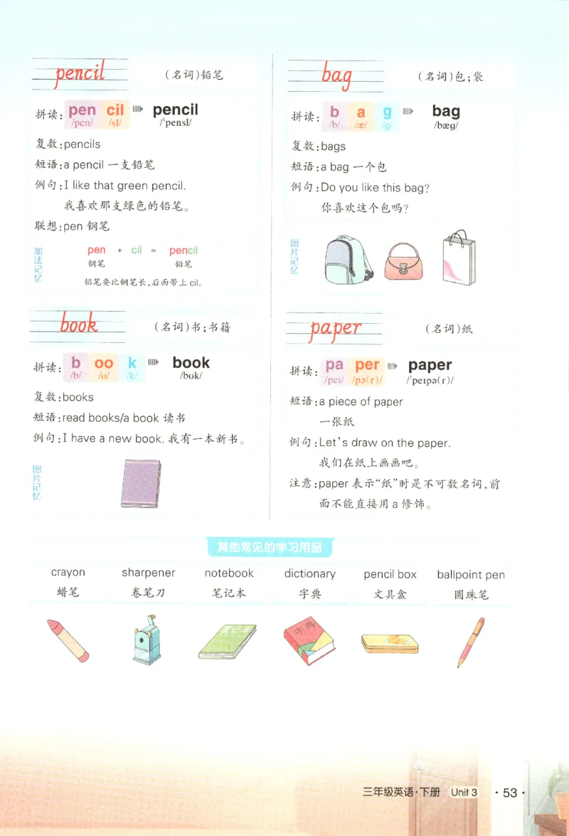 25春《状元英语笔记》人教英语PEP3下（含晨读晚默）_小学《课堂笔记》数学语文英语1-6年级下册_小学英语《课堂笔记》1-6年级下册（26春）_小学英语《课堂笔记》3-6年级下册（26春）