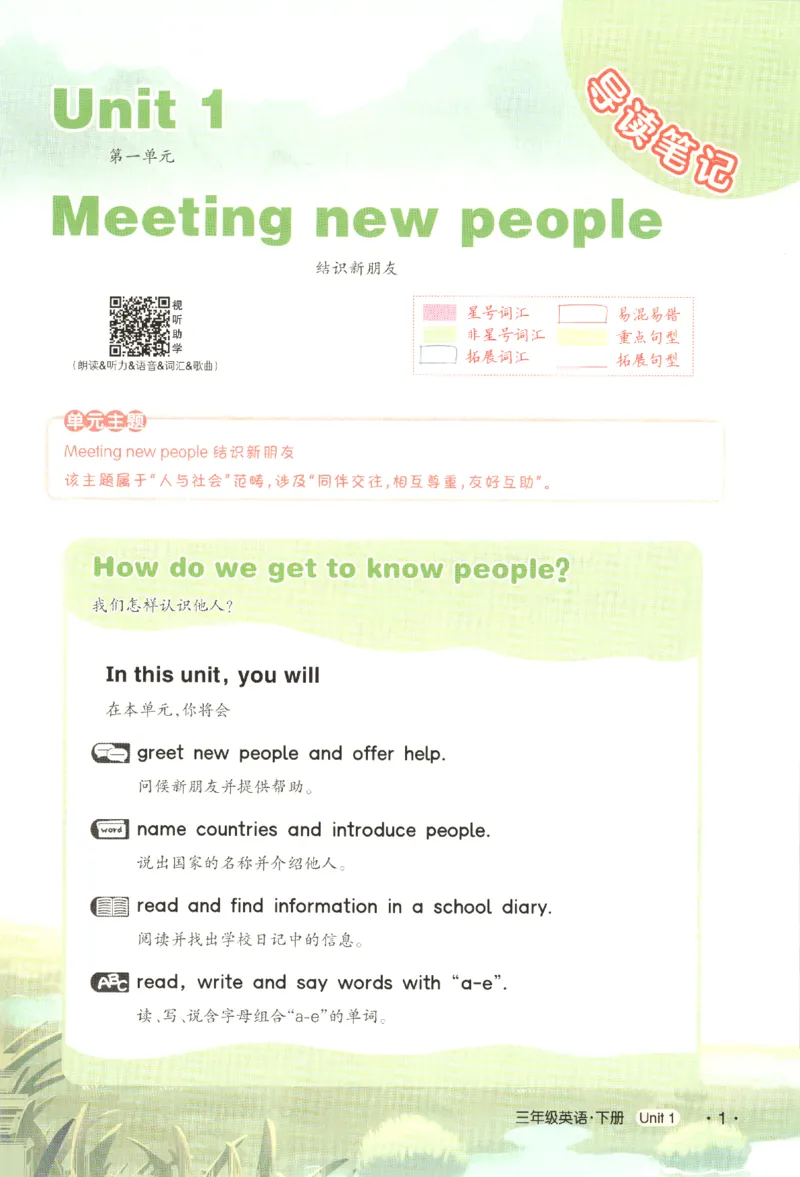 25春《状元英语笔记》人教英语PEP3下（含晨读晚默）_小学《课堂笔记》数学语文英语1-6年级下册_小学英语《课堂笔记》1-6年级下册（26春）_小学英语《课堂笔记》3-6年级下册（26春）