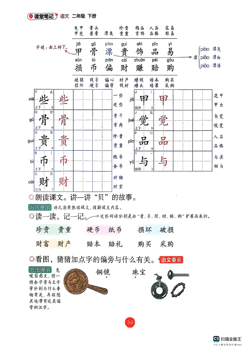 2026春新版二下语文课堂笔记_小学《课堂笔记》数学语文英语1-6年级下册_小学语文《课堂笔记》1-6年级下册（26春）_小学语文《课堂笔记》1-6年级下册（26春）_2年级下册（26春）