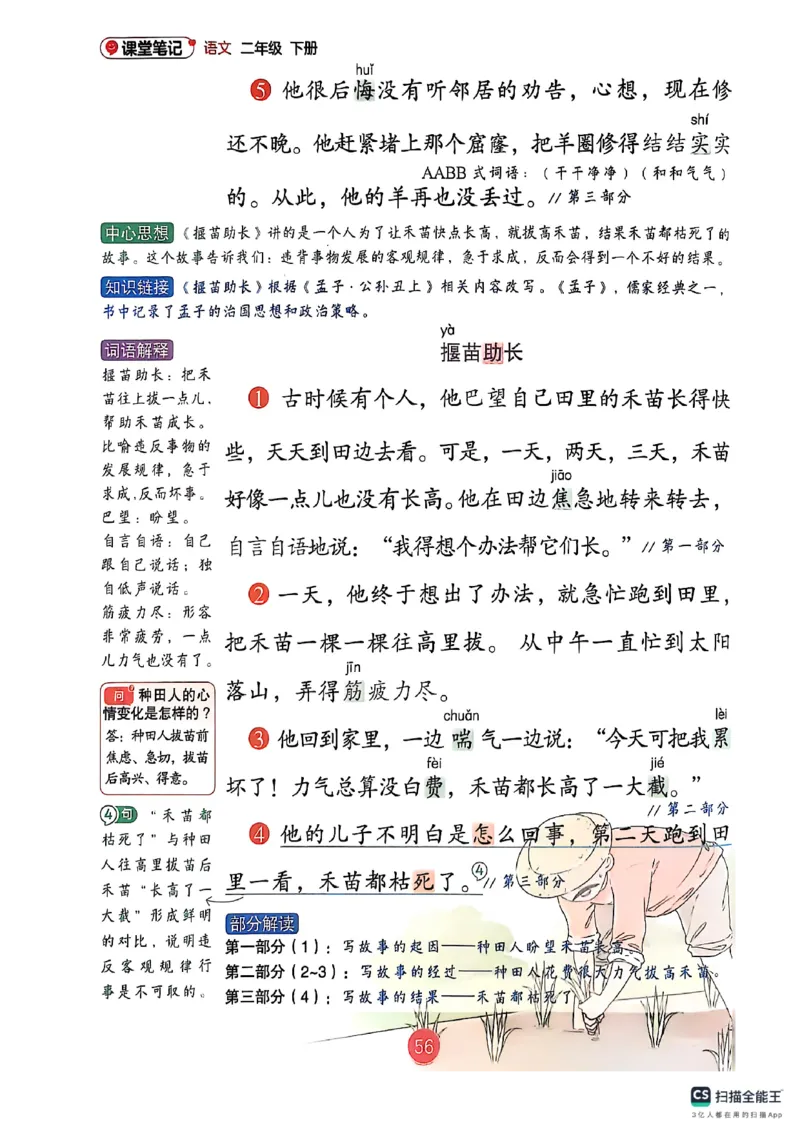 2026春新版二下语文课堂笔记_小学《课堂笔记》数学语文英语1-6年级下册_小学语文《课堂笔记》1-6年级下册（26春）_小学语文《课堂笔记》1-6年级下册（26春）_2年级下册（26春）