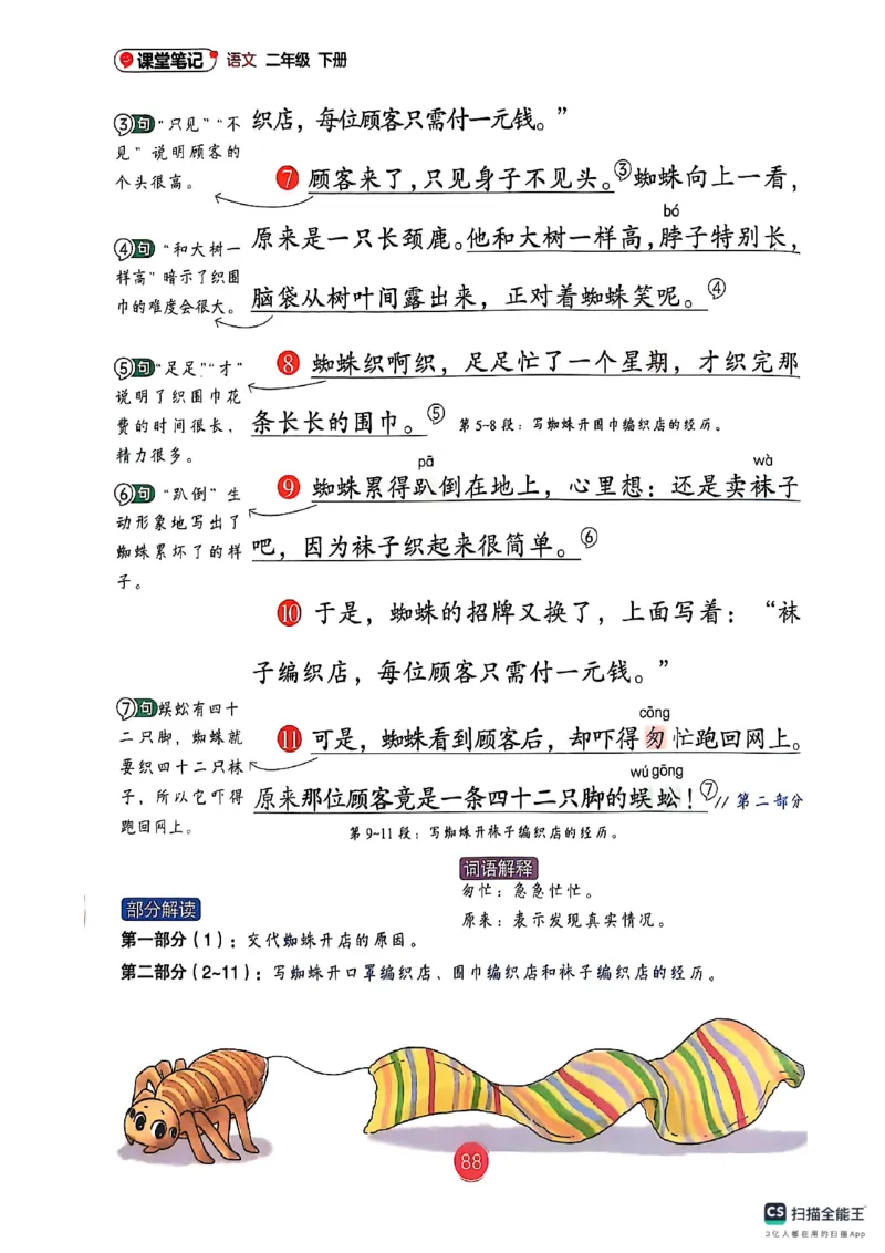 2026春新版二下语文课堂笔记_小学《课堂笔记》数学语文英语1-6年级下册_小学语文《课堂笔记》1-6年级下册（26春）_小学语文《课堂笔记》1-6年级下册（26春）_2年级下册（26春）