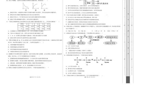 高一生物上学期第一次月考测试范围：人教版2019必修1第1第1章~第2章（安徽专用）（考试版A3）_2025年10月高一试卷_2510032025-2026学年高一生物上学期第一次月考