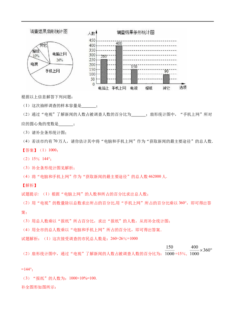专题32统计(解析版)_中考复习资料_语数英物化_2数学中考复习_2023年中考复习资料_一轮复习_备战2023年中考数学一轮复习之必考点题型全归纳与分层精练（全国通用）
