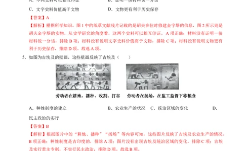 专题22古代亚非文明（练习）（解析版）_中考历史资料合集_2026中考历史一轮复习课件_一轮练习