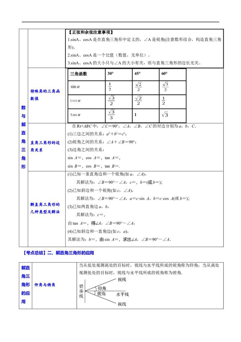 专题21解三角形(解析版)_中考复习资料_语数英物化_2数学中考复习_2023年中考复习资料_一轮复习_备战2023年中考数学一轮复习之必考点题型全归纳与分层精练（全国通用）