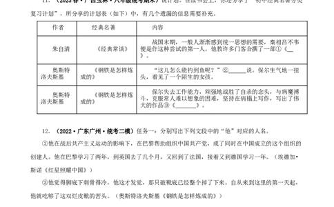 专题08《钢铁是怎样炼成的》真题精练（综合题）（原卷版）－备战2024年中考语文名著阅读知识（考点）梳理+真题演练_中考复习资料_语数英物化_1语文中考复习_2024年中考资料