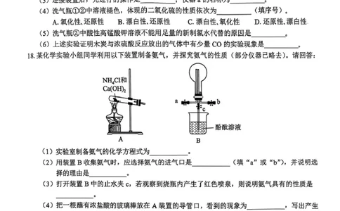高一第一次月考化学试题_2025年03月试卷_0331河南省驻马店市环际大联考2024-2025学年高一下学期阶段考试（一）