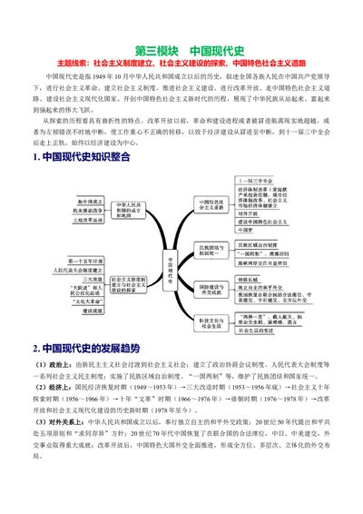 （讲义）专题13中华人民共和国的成立和巩固（原卷版）_中考历史资料合集_中考历史一轮复习讲义_配套讲义（原卷版+解析版）