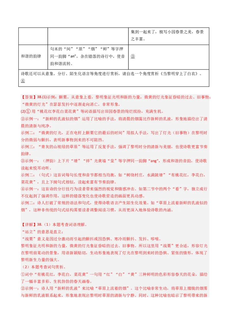 专题26：九上古诗词对比阅读精练-备战2025年中考语文一轮复习古代诗歌阅读（全国通用）解析版_中考复习资料_语数英物化_1语文中考复习_2025年中考资料