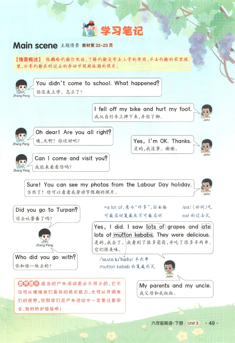 25春《状元英语笔记》人教英语PEP6下（含晨读晚默）_小学《课堂笔记》数学语文英语1-6年级下册_小学英语《课堂笔记》1-6年级下册（26春）_小学英语《课堂笔记》3-6年级下册（26春）