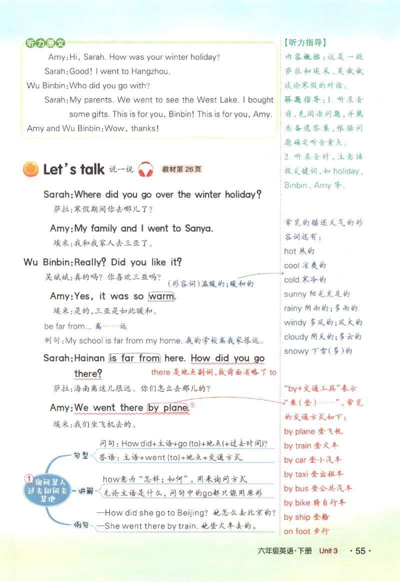 25春《状元英语笔记》人教英语PEP6下（含晨读晚默）_小学《课堂笔记》数学语文英语1-6年级下册_小学英语《课堂笔记》1-6年级下册（26春）_小学英语《课堂笔记》3-6年级下册（26春）