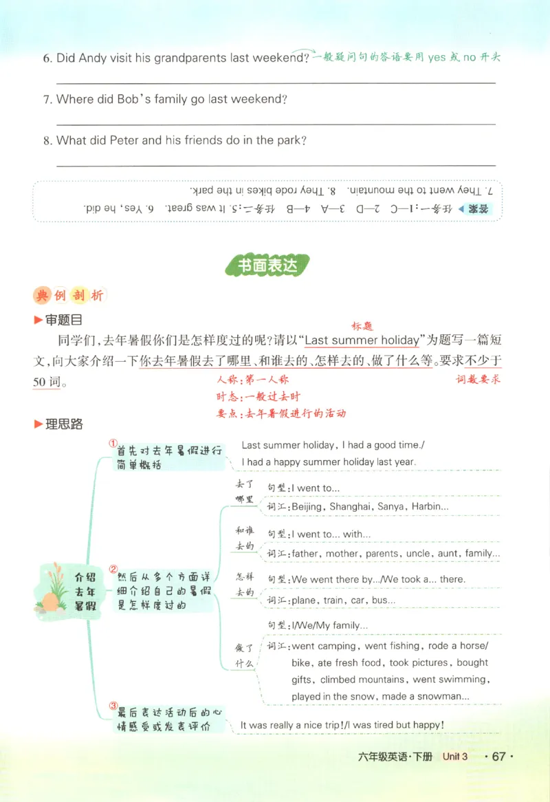 25春《状元英语笔记》人教英语PEP6下（含晨读晚默）_小学《课堂笔记》数学语文英语1-6年级下册_小学英语《课堂笔记》1-6年级下册（26春）_小学英语《课堂笔记》3-6年级下册（26春）