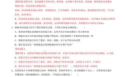 高一生物上学期第一次月考（福建专用）（全解全析）_2025年10月高一试卷_2510032025-2026学年高一生物上学期第一次月考_2025-2026学年高一生物上学期第一次月考（福建专用）Word版含解析