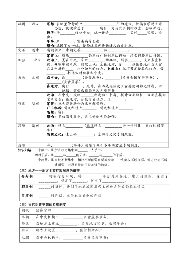 2026中考历史专题知识复习讲义（可下载打印）_中考历史资料合集