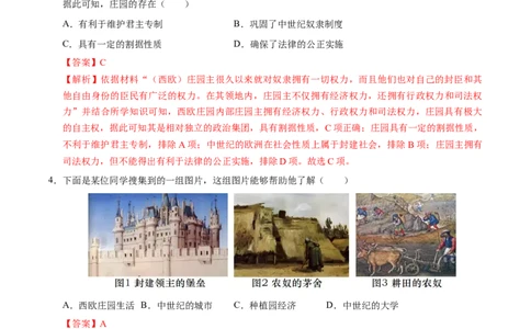 专题23封建时代的欧洲和亚洲国家（练习）（解析版）_中考历史资料合集_2026中考历史一轮复习课件_一轮练习