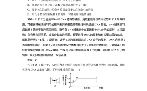 高中生物一轮复习专题训练：第11讲细胞的增殖（word含解析）_新高考复习资料_2023年新高考复习资料_一轮复习_名师精选2023届新高考生物一轮复习专题训练卷(word版含解析）