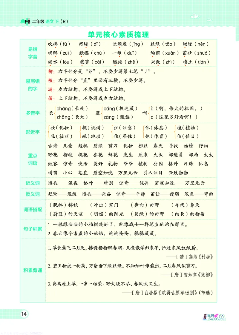 25春二下语文-典中点_2026春小学教辅大合集_6-26春《典中点》系列_26春《典中点》语文人教版（完整版）_25春最新1-6年级语文下册典中点+试卷_25春二下语文-典中点练习册+试卷+夹册
