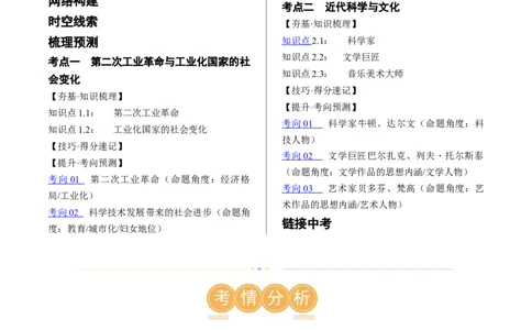 （讲义）专题24第二次工业革命和近代科学文化（原卷版）_8历史中考复习_2024年中考复习资料_一轮复习资料_完课件+讲义+练习2024年中考历史一轮复习讲练测（全国通用）